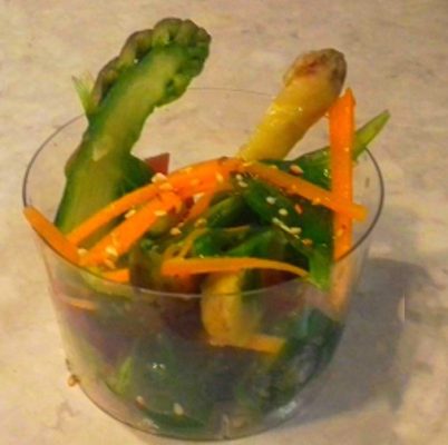 saumon fume salade asperge